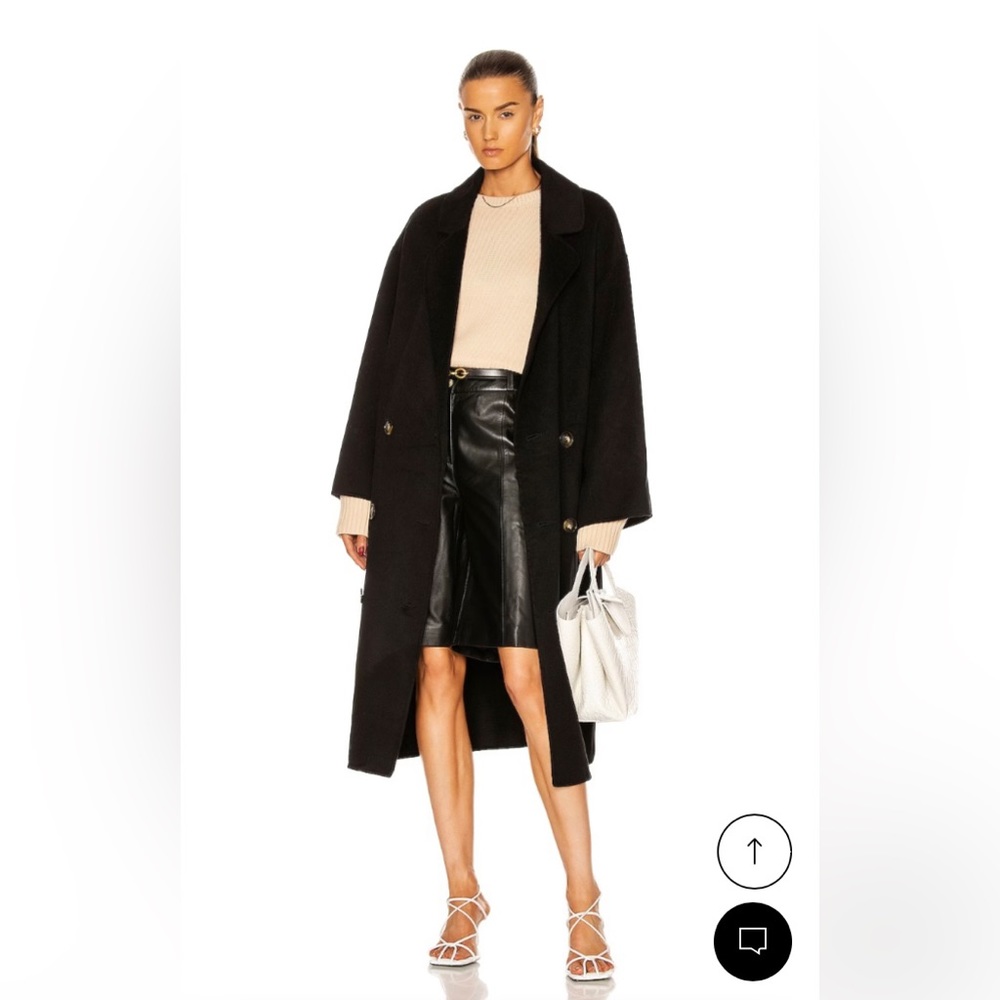Loulou Studio Borneo Coat XS Black Wool Cashmere
